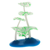 Maxbell Fish Tank Simulation Gear Coral Plant Aquarium Landscaping Ornaments Green