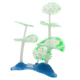 Maxbell Fish Tank Simulation Gear Coral Plant Aquarium Landscaping Ornaments Green