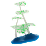Maxbell Fish Tank Simulation Gear Coral Plant Aquarium Landscaping Ornaments Green
