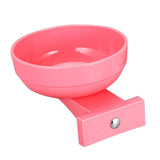 Maxbell Pet Dog Cat Bowl Hang Stationary Cage Bowl Plastic Detachable Dog Bowl Pink