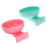 Maxbell Pet Dog Cat Bowl Hang Stationary Cage Bowl Plastic Detachable Dog Bowl Pink