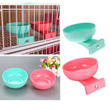 Maxbell Pet Dog Cat Bowl Hang Stationary Cage Bowl Plastic Detachable Dog Bowl Pink