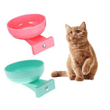 Maxbell Pet Dog Cat Bowl Hang Stationary Cage Bowl Plastic Detachable Dog Bowl Pink