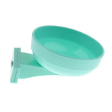 Maxbell Pet Dog Cat Bowl Hang Stationary Cage Bowl Plastic Detachable Dog Bowl Blue