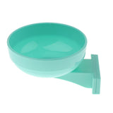 Maxbell Pet Dog Cat Bowl Hang Stationary Cage Bowl Plastic Detachable Dog Bowl Blue