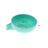 Maxbell Pet Dog Cat Bowl Hang Stationary Cage Bowl Plastic Detachable Dog Bowl Blue