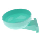 Maxbell Pet Dog Cat Bowl Hang Stationary Cage Bowl Plastic Detachable Dog Bowl Blue