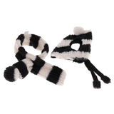 Maxbell 2PCS Pet Cat Dog Hat + Scarf Christmas Xmas Holiday Costume Apparel  Black S