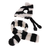 Maxbell 2PCS Pet Cat Dog Hat + Scarf Christmas Xmas Holiday Costume Apparel  Black S