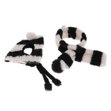 Maxbell 2PCS Pet Cat Dog Hat + Scarf Christmas Xmas Holiday Costume Apparel  Black S