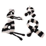 Maxbell 2PCS Pet Cat Dog Hat + Scarf Christmas Xmas Holiday Costume Apparel  Black S