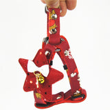 Maxbell Christmas Dog Traction Pet Triangle Chest Strap Set Outdoor Walking Red