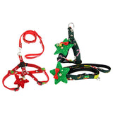 Maxbell Christmas Dog Traction Pet Triangle Chest Strap Set Outdoor Walking Red