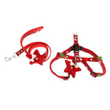 Maxbell Christmas Dog Traction Pet Triangle Chest Strap Set Outdoor Walking Red