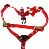 Maxbell Christmas Dog Traction Pet Triangle Chest Strap Set Outdoor Walking Red
