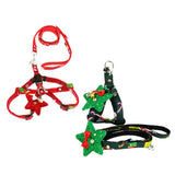 Maxbell Christmas Dog Traction Pet Triangle Chest Strap Set Outdoor Walking Red