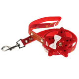 Maxbell Christmas Dog Traction Pet Triangle Chest Strap Set Outdoor Walking Red