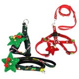 Maxbell Christmas Dog Traction Pet Triangle Chest Strap Set Outdoor Walking Red
