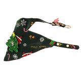 Maxbell Christmas Pet Dog Detachable Triangle Collar Saliva Towel Green Tree L