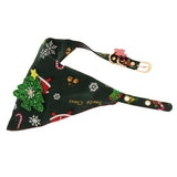 Maxbell Christmas Pet Dog Detachable Triangle Collar Saliva Towel Green Tree L