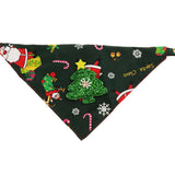 Maxbell Christmas Pet Dog Detachable Triangle Collar Saliva Towel Green Tree L