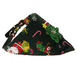 Maxbell Christmas Pet Dog Detachable Triangle Collar Saliva Towel Green Tree L