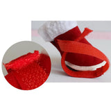 Maxbell 4Pcs Dog Shoes Xmas Booties Paw Protector Shoes Holiday Pet Custome  Red S