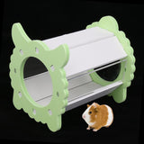 Maxbell DIY Small Pet House Hamster Wheel Toys Pets Roller Tunnel Hideout Green