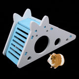 Maxbell Pet Small Animal Hideout Hamster House Wooden Hut Play Toys Chews Blue