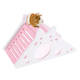 Maxbell Pet Small Animal Hideout Hamster House Wooden Hut Play Toys Chews Pink