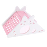 Maxbell Pet Small Animal Hideout Hamster House Wooden Hut Play Toys Chews Pink