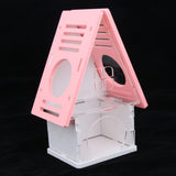 Maxbell Beautiful House Loft Cage Exercise Toy for Hamster Mice Gerbil Mouse  Pink