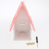 Maxbell Beautiful House Loft Cage Exercise Toy for Hamster Mice Gerbil Mouse  Pink