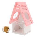 Maxbell Beautiful House Loft Cage Exercise Toy for Hamster Mice Gerbil Mouse  Pink