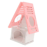 Maxbell Beautiful House Loft Cage Exercise Toy for Hamster Mice Gerbil Mouse  Pink