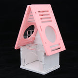 Maxbell Beautiful House Loft Cage Exercise Toy for Hamster Mice Gerbil Mouse  Pink