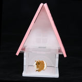Maxbell Beautiful House Loft Cage Exercise Toy for Hamster Mice Gerbil Mouse  Pink