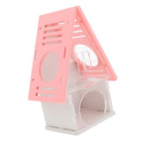 Maxbell Beautiful House Loft Cage Exercise Toy for Hamster Mice Gerbil Mouse  Pink