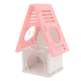 Maxbell Beautiful House Loft Cage Exercise Toy for Hamster Mice Gerbil Mouse  Pink