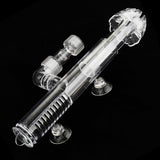 Maxbell Transparent Fish Tank Pipe Surface Skimmer Inflow Outflow Tube, Tank Mount