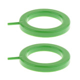 Maxbell 2Pcs Air Stone Disc Bubble Diffuser Oxygen Plate Plastic Casing Stone Green