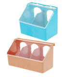 Maxbell Bird Feeding Dish Feeder Bowl Drinking Cup Parrot Cage Feeder Box 2 in 1