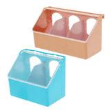 Maxbell Bird Feeding Dish Feeder Bowl Drinking Cup Parrot Cage Feeder Box 2 in 1
