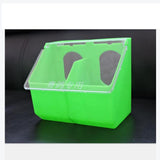 Maxbell Bird Feeding Dish Feeder Bowl Drinking Cup Parrot Cage Feeder Box 2 in 1