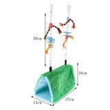 Maxbell Bird Parrot Budgie Nest Warm Suspended Hut Cage Swing Hanging Toy Medium