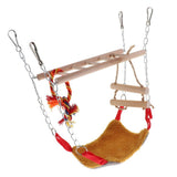 Maxbell Parrot Bird Wooden Hanging Swing Ladder Suspension Bridge Cage Swing Toy
