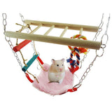 Maxbell Parrot Bird Wooden Hanging Swing Ladder Suspension Bridge Cage Swing Toy