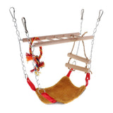 Maxbell Parrot Bird Wooden Hanging Swing Ladder Suspension Bridge Cage Swing Toy