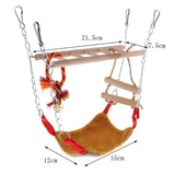 Maxbell Parrot Bird Wooden Hanging Swing Ladder Suspension Bridge Cage Swing Toy