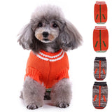Maxbell Dog Sweater Pet Thick Warm Clothes Jumper Winter Apperal Snowflake Pattern